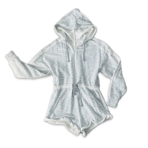 Free People Pants - Free People Lounge Romper with Hoodie